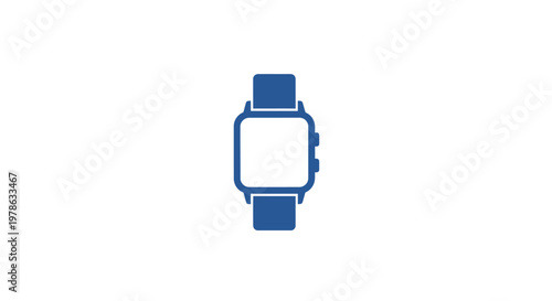 Smartwatch with blue band and case.