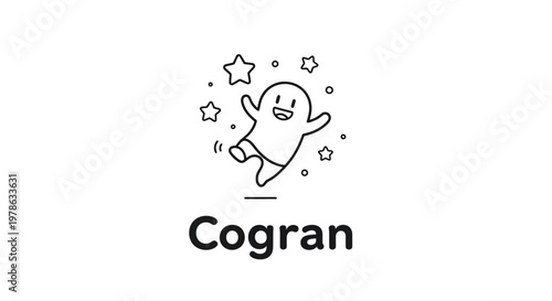 Smiling ghost with starry night.