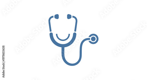 Smiling Stethoscope Medical Tool Icon.