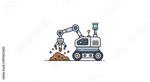 Robot Arm on Construction Machine.