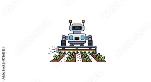 Robot Farming Tractor Machinery Equipment.