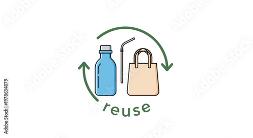 Reuse Reduce Recycle Icon Graphic.