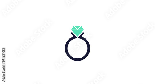 Ring with a large green gemstone.