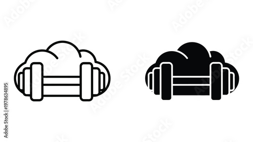 Cloud storage comparison between local and cloud-based data security icons