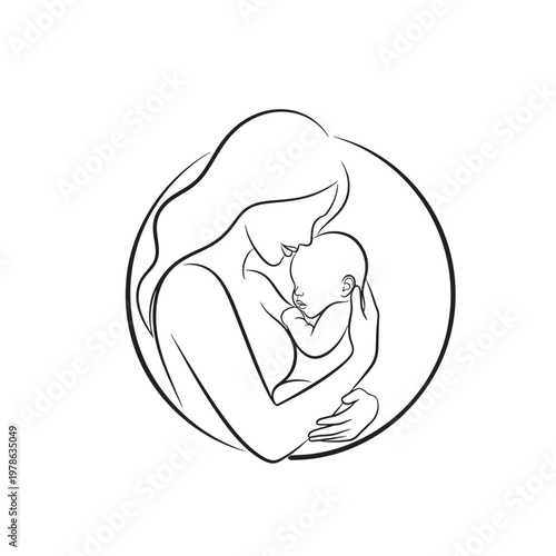A woman holding a baby in her arms and kissing it