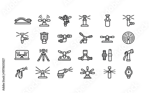 Lawn sprinklers with oscillating sprinklers, rotary sprinklers, impact sprinklers, stationary sprinklers, and automatic garden