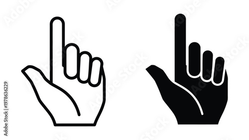 Hand gestures representing the numbers two and five in sign language