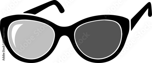 Black cat eye sunglasses icon