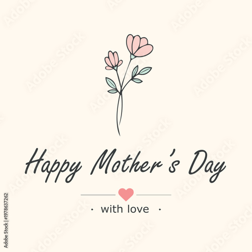 Happy mother's day greeting card