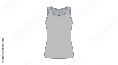 Gray Sleeveless T-Shirt for Men and Women.