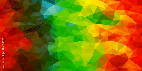 A vibrant abstract digital composition explodes with a kaleidoscopic array of geometric forms and intense colors, creating a visually striking and dynamic design.