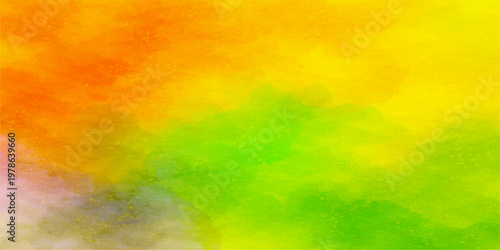 Abstract watercolor painting featuring vibrant hues of yellow, green, and orange. Evokes a sense of energy and fluidity, perfect for adding a touch of artistic flair to your projects.