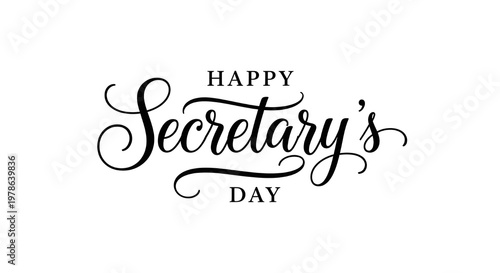 Handwritten greeting for secretary's day celebration