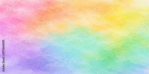 Abstract watercolor painting featuring a vibrant, multicolored gradient with soft, blended hues, evoking feelings of peace and tranquility.
