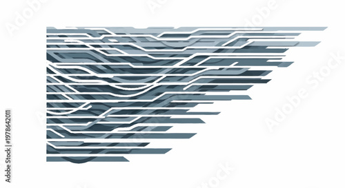 Abstract digital network lines flowing and expanding.