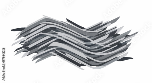 Abstract Swirling Brush Strokes in Monochrome Tones.