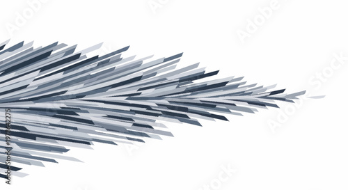 Close-up of a Pine Tree Branch with Sharp Needles.