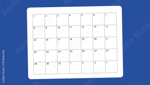 Doodle illustration of a calendar, representing time management, scheduling, and organization, ideal for productivity and planning designs.
