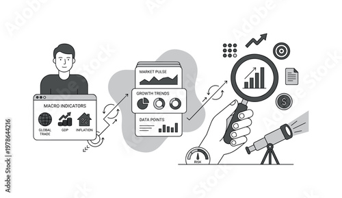 Analyzing economic indicators and market trends with data visualization tools