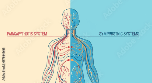 Human Nervous System Parasympathetic and Sympathetic Divisions.