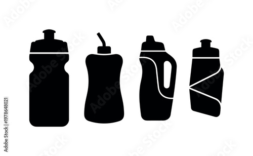 Sports water bottle squeeze design, hydration flask soft body form, running water bottle handheld grip, collapsible water bottle