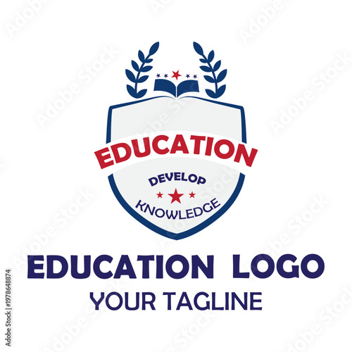 Minimalist Education Logo design .