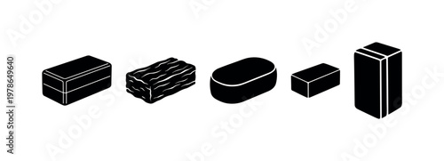 Yoga block rectangular foam brick, cork yoga block textured solid form, rounded edge yoga block smooth shape, mini yoga block