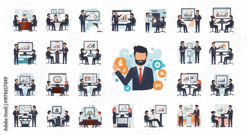 Businessman Holding Magnifying Glass Closeup.