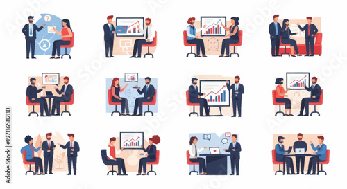 Business people in office meeting.