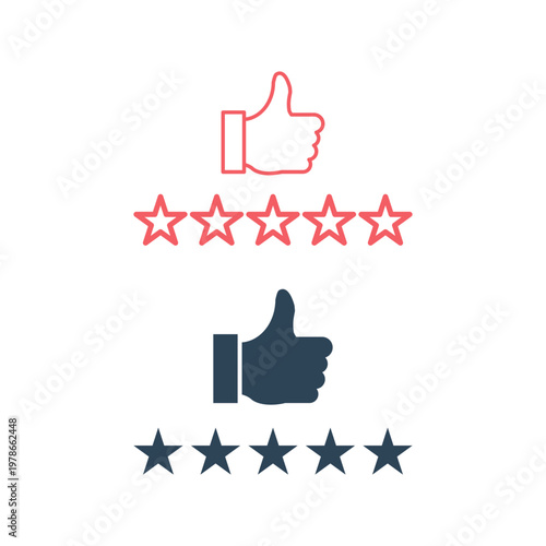 Rating icons set flat vector template design trendy