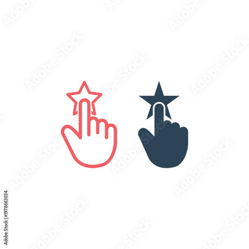 Rating icons set flat vector template design trendy