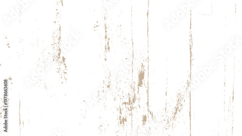 Brown paint splatters on white wooden surface with streaks and smudges texture