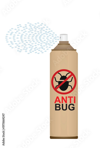 Anti bug spraying icon. vector
