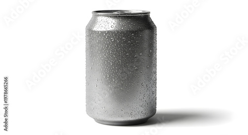 Chilled Aluminum Beverage Can Mockup