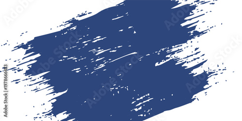 Blue paint brush stroke texture on a clean white background, ideal for creative design, posters, banners, and modern artistic layouts.