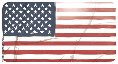 American flag, USA patriotic symbol, national emblem, marble texture