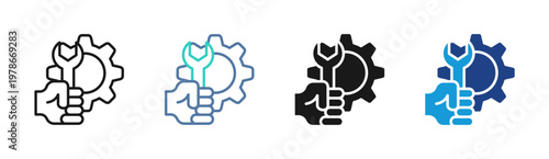 Maintenance Tool icon set multiple style collection
