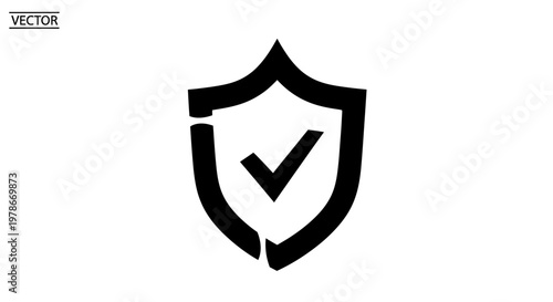 Shield icon with checkmark symbolizes security and protection concept effectively.