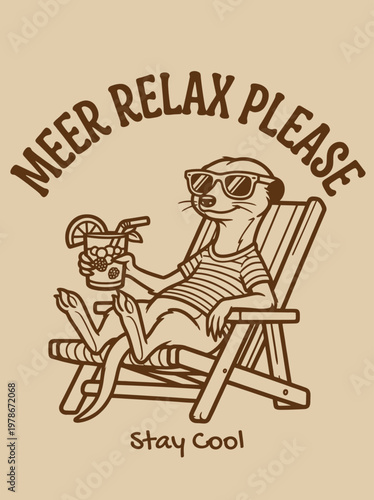 Mole in striped shirt relaxing outdoors.