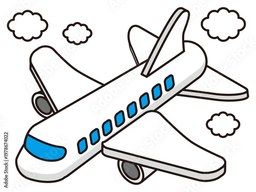飛行機のイラスト素材