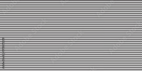 Acrylic satin corrugated glass texture light gray background. Blurred soft ribbed transparent striped door window overlay. Metal silver reeded polycarbonate sheet. Abstract vertical gradient pattern