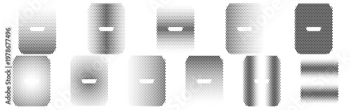 File Minus Halftone Icon Collection – File Minus Dotted Circles Halftones Geometric Dots Gradient – Dot Spray Gradient Vector Set – File Minus Illustration Halftone Gradient