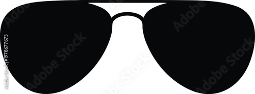 Schilderij op canvas Aviator sunglasses silhouette vector illustration