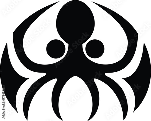 Spider logo symbol icon vector illustration