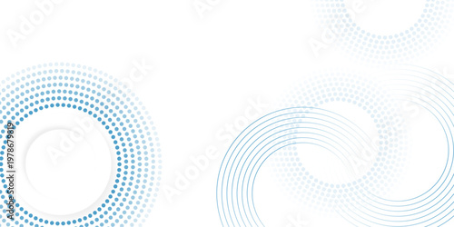 blue and white abstract background with halftone circle dotted. modern abstract background circle Polika dot Pattern. graphic design element circles artistic, for poster, cover, banner. vector.