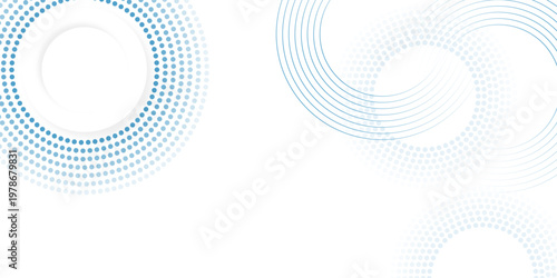 blue and white abstract background with halftone circle dotted. modern abstract background circle Polika dot Pattern. graphic design element circles artistic, for poster, cover, banner. vector.