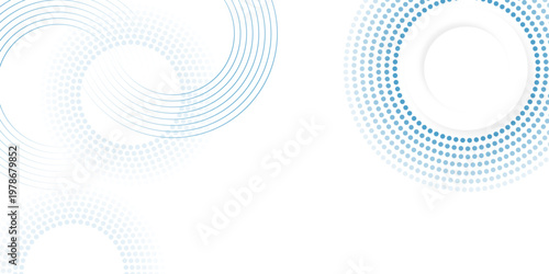 blue and white abstract background with halftone circle dotted. modern abstract background circle Polika dot Pattern. graphic design element circles artistic, for poster, cover, banner. vector.