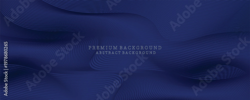 Premium background design with diagonal dark blue lines pattern. Vector horizontal template for digital luxury business banners, formal invitations, luxury vouchers, prestigious gift certificates.