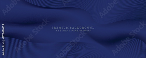Premium background design with diagonal dark blue lines pattern. Vector horizontal template for digital luxury business banners, formal invitations, luxury vouchers, prestigious gift certificates.