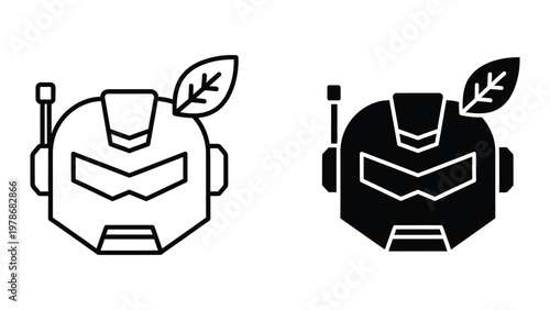 Tech-themed apple characters with contrasting visual styles